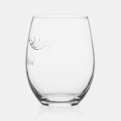 Couples Names 25th Wedding Anniversary Gift Wijnglas Zonder Voet (Links)