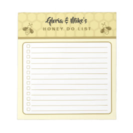 Couples Names Mini Honey Do List Notepad Notitieblok