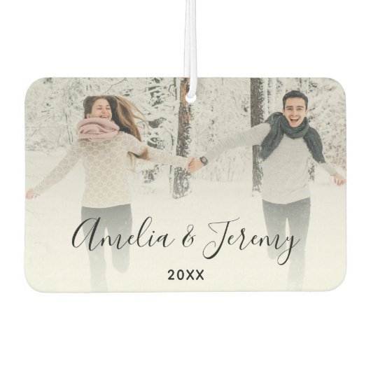 Couple's Personalized Photo  Luchtverfrisser (Voorkant)