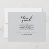 Couples Photo Hand-Lettered Wedding Thank You Bedankkaart (Achterkant)