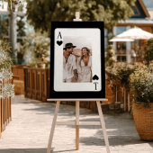 Couples Poker Playing Card with Photo Poster