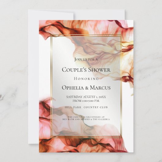 COUPLE'S SHOWER | Abstracte najaarkleuren 6 Kaart (Voorkant)