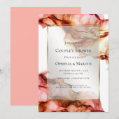 COUPLE'S SHOWER | Abstracte najaarkleuren 6 Kaart (Voorkant / Achterkant)