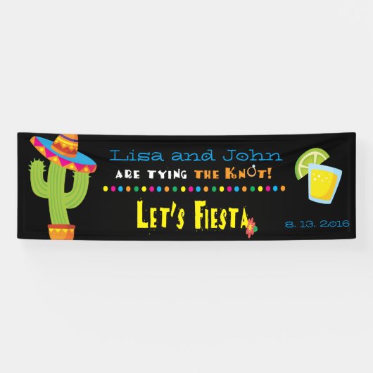Couples Shower Fiesta Welcome Banner (Horizontaal)