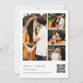 Couple's Shower Minimalist Foto QR code Wit Kaart (Voorkant)