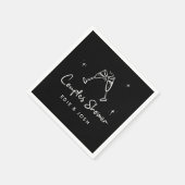 Couples shower modern natural elegant handwritten servet (Hoek)