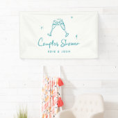 Couples shower modern natural elegant handwritten spandoek (Insitu)