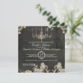 Couples Shower Paris Chalkboard  Typografie Kaart (Staand voorkant)