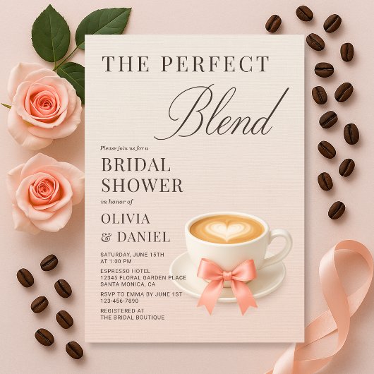 Couples Shower The Perfect Blend Coffee Kaart