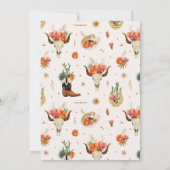 Couple's Shower Westerne uitnodiging (Achterkant)