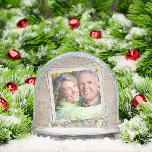 Couples Snapshot In a Retro Photo Frame Sneeuwbol (Kerstmis)