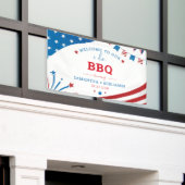 Couples Summer BBQ USA Vrijgezellenfeest Welcome Spandoek (Buitenkant Gebouw)