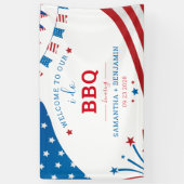 Couples Summer BBQ USA Vrijgezellenfeest Welcome Spandoek (Verticaal)