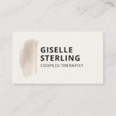 Couples Therapist Neutral Beige Visitekaartje (Voorkant)