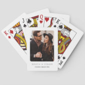 Couples Travel Personalized Photo Name  Pokerkaarten (Achterkant)