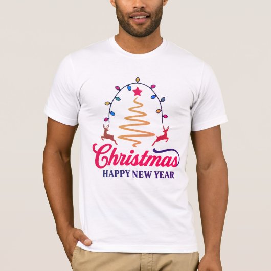 Couples Xmas Tee – Matching Xmas Tree Shirt (Voorkant)
