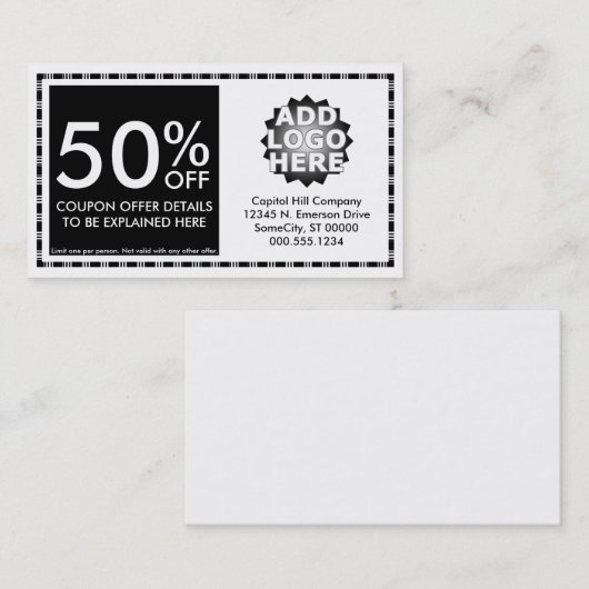 coupon (Voorkant / Achterkant)