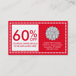 coupon. (aanpasbare kleur) kortingskaartje