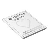Coupon Book Homemade Coupons Cute Moderne Sjabloon Notitieblok (Schuin)