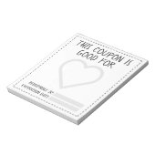 Coupon Book Homemade Coupons Cute Moderne Sjabloon Notitieblok (Linkerzijde)
