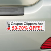 Coupon Crazy Bumpersticker (Op auto)