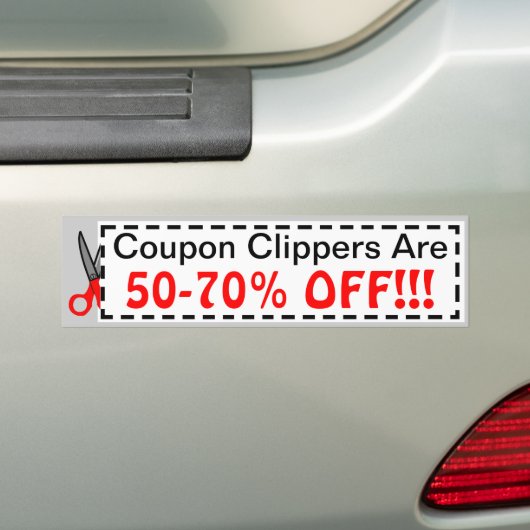 Coupon Crazy Bumpersticker (Op auto)