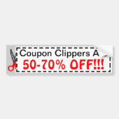 Coupon Crazy Bumpersticker (Voorkant)