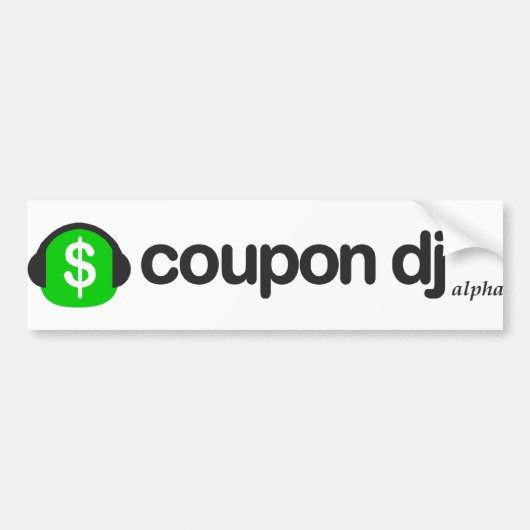 coupon dj bumper sticker (Voorkant)