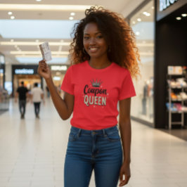 Coupon Koningin - Koninklijke Koopjesjager Kroon T-shirt