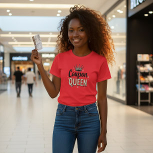 Coupon Koningin - Koninklijke Koopjesjager Kroon T-shirt