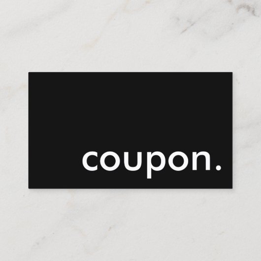 coupon. kortingskaartje (Achterkant)
