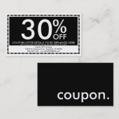 coupon. kortingskaartje (Voorkant / Achterkant)