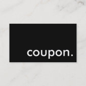 coupon. kortingskaartje (Achterkant)