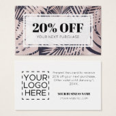 Coupon Logo Tropical Discount Visitekaartje (Voorkant /achterkant)