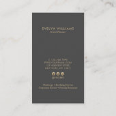 Coupon Luxe Gold & Marble Grey Discount Verticaal Visitekaartje (Achterkant)