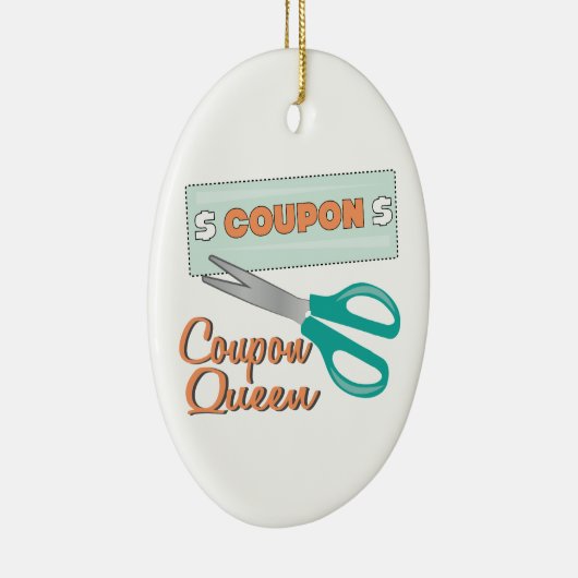 Coupon Queen Keramisch Ornament (Rechts)