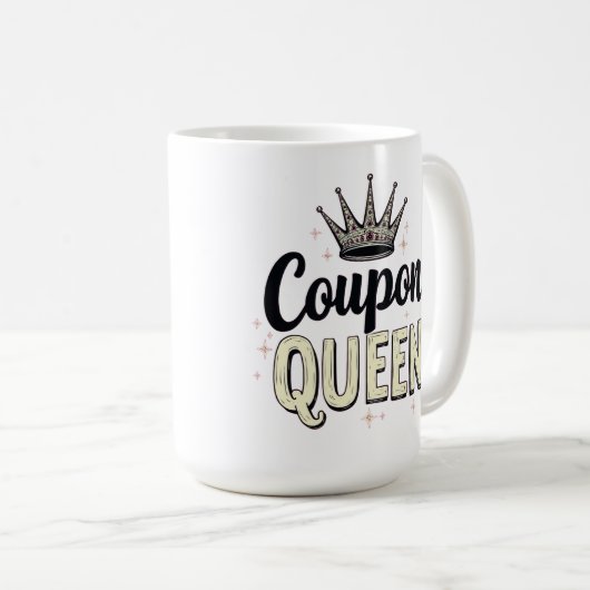 Coupon Queen - Royal Bargain Hunter Crown Koffiemok (Voorkant rechts)
