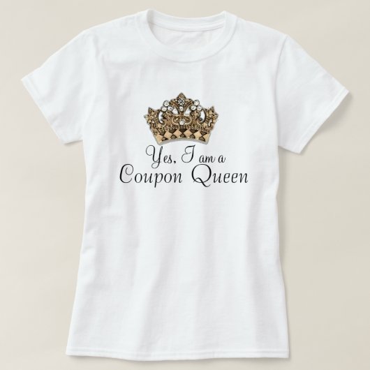 Coupon Queen T-shirt (Design voorkant)