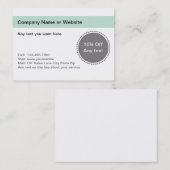 Coupon Visitekaartjes (Voorkant / Achterkant)