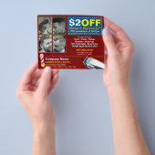  coupon voor Barber Winkelen en Salon Sjabloon Flyer (Hand)