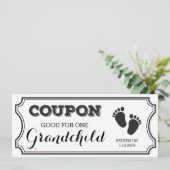 Coupon voor één Baby met kleinkinderen Aankondigin Aankondiging (Staand voorkant)