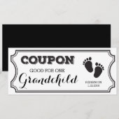 Coupon voor één Baby met kleinkinderen Aankondigin Aankondiging (Voorkant / Achterkant)