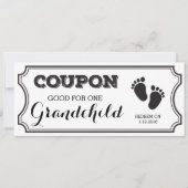 Coupon voor één Baby met kleinkinderen Aankondigin Aankondiging (Voorkant)