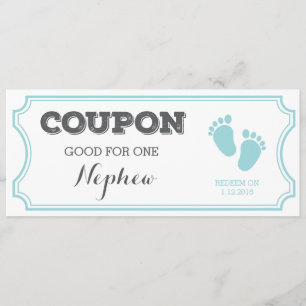 Coupon voor één Nephew-Baby mededeling Aankondiging
