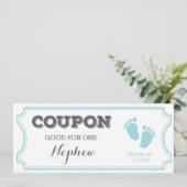 Coupon voor één Nephew-Baby mededeling Aankondiging (Staand voorkant)
