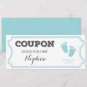 Coupon voor één Nephew-Baby mededeling Aankondiging (Voorkant / Achterkant)
