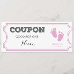 Coupon voor één niece Baby koninklijke uitspraak Aankondiging