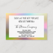 Coupon voor kleurenverschuiving visitekaartje (Achterkant)