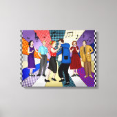 Coupondansen | Retro Nostalgische jaren 1950 Canvas Afdruk (Voorkant)