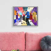 Coupondansen | Retro Nostalgische jaren 1950 Canvas Afdruk (Insitu (Woonkamer))